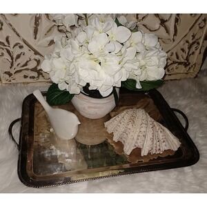 Pottery Barn large Silver Plate tray